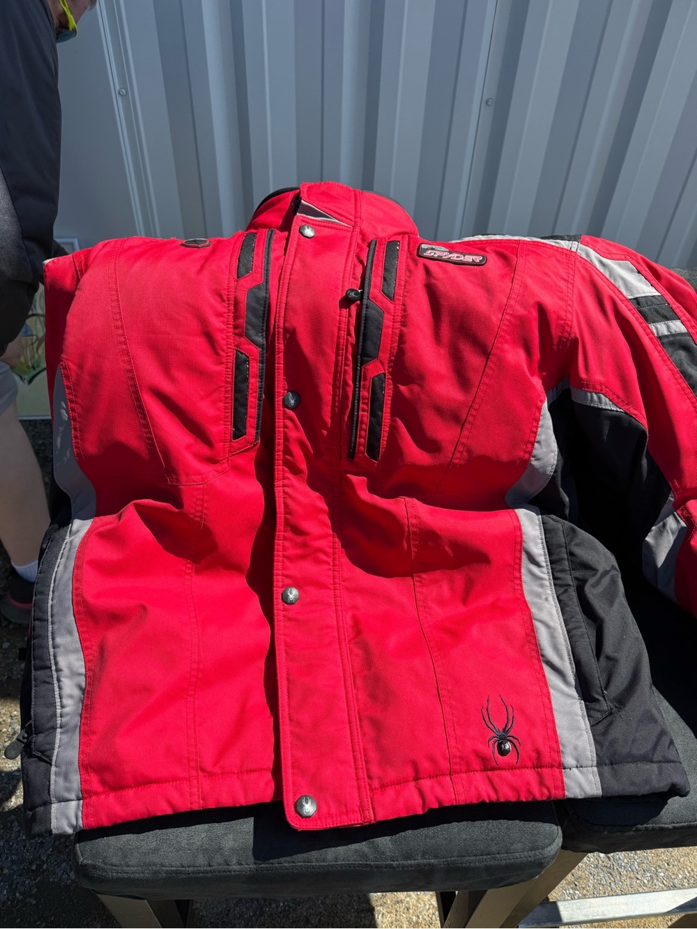 Spyder Red Ski Jacket with Black & Gray Panels